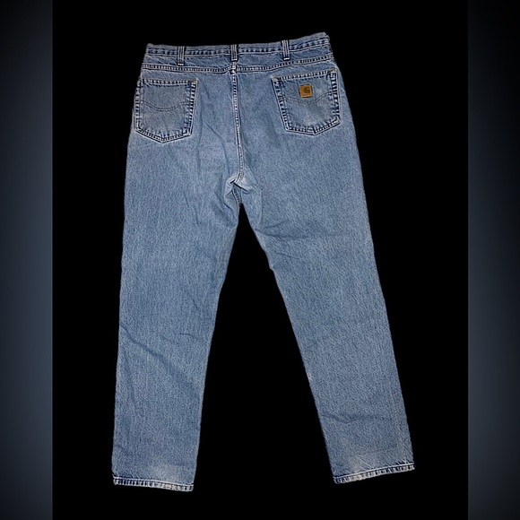 Carhartt Jeans Men’s 42x34 Blue Jeans Relaxed Fit Straight Leg - Picture 2 of 6
